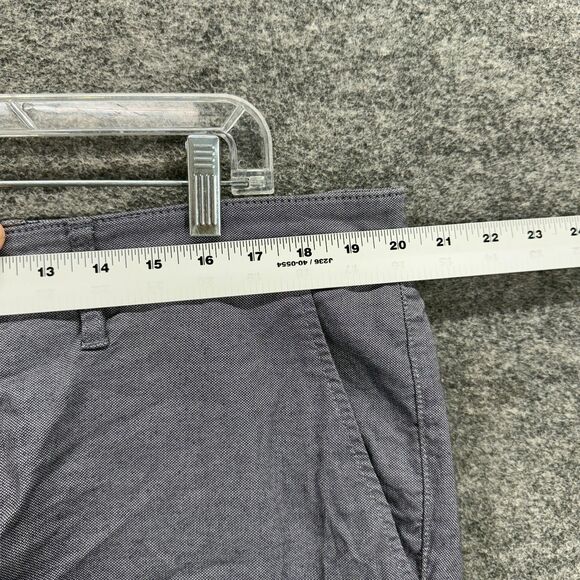 Ted Baker Shorts Men 38 Gray Mid Rise Chino Flat Front Cotton Pockets Regular - Picture 3 of 8